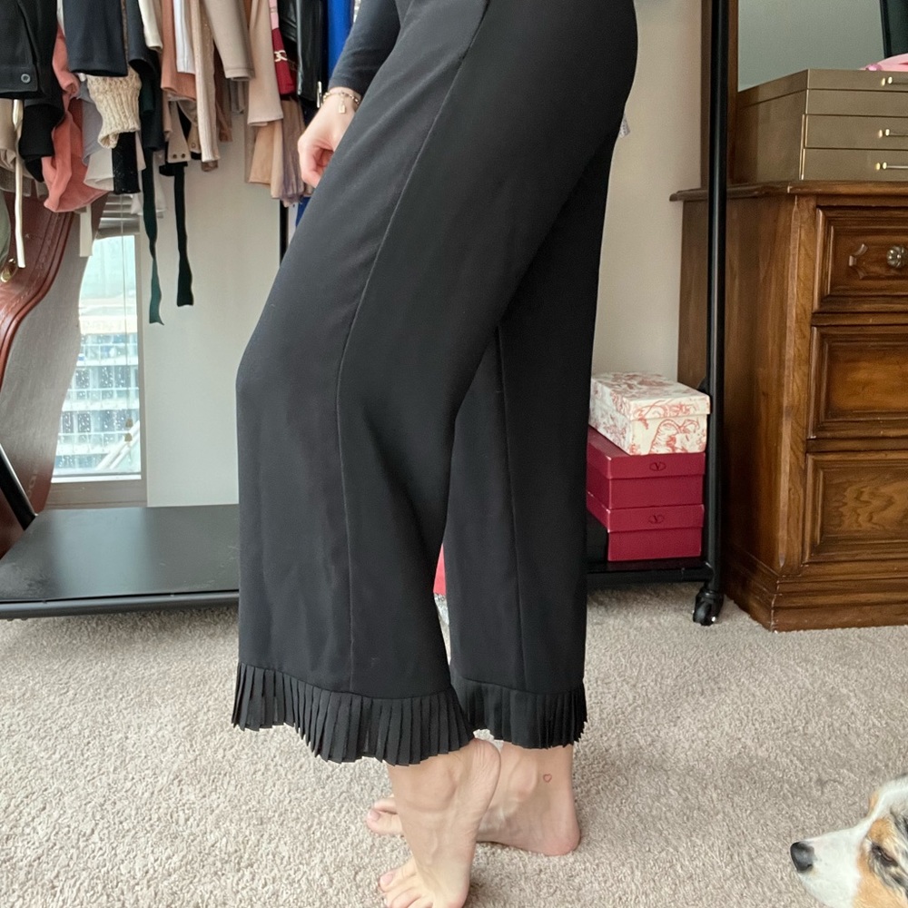 CeCe | Pleated hem moss crepe pants - Picture 6 of 6